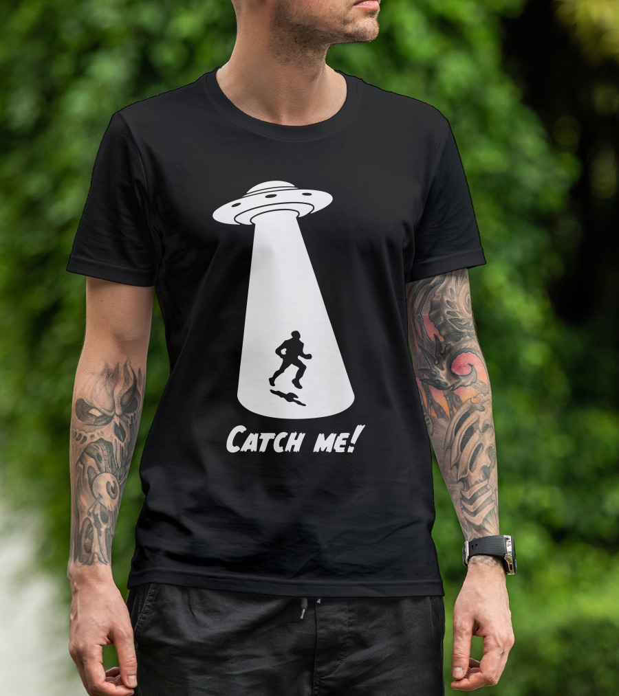 Catch Me UFO Abduction Running T-Shirt