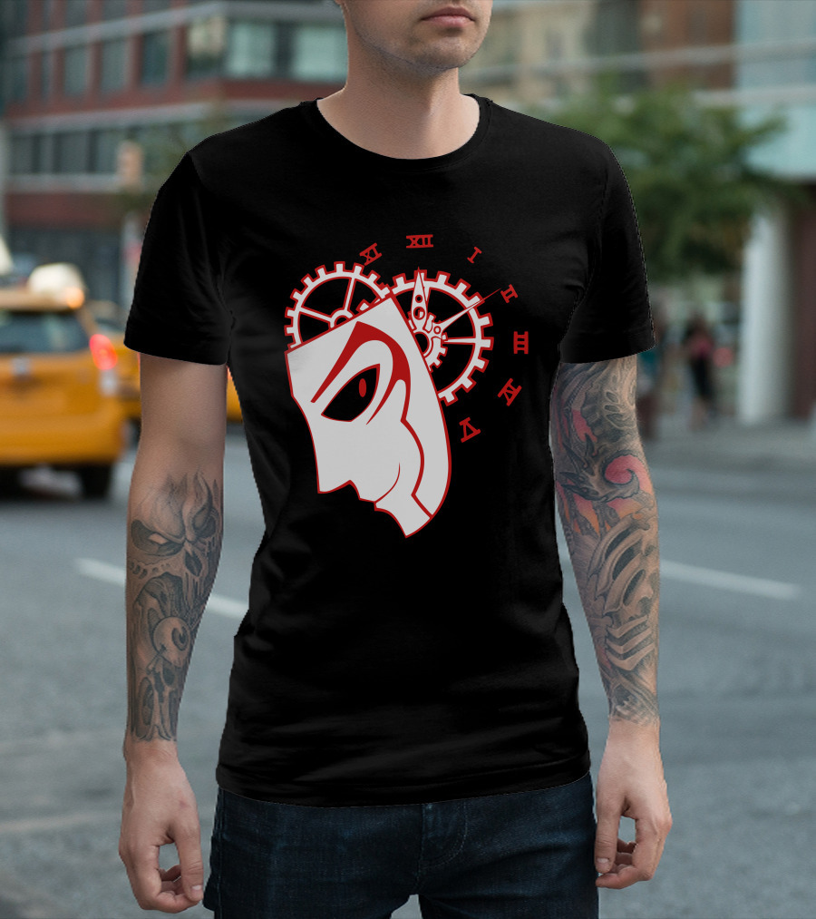 Mind Clockwork Mask with Roman Numerals T-Shirt