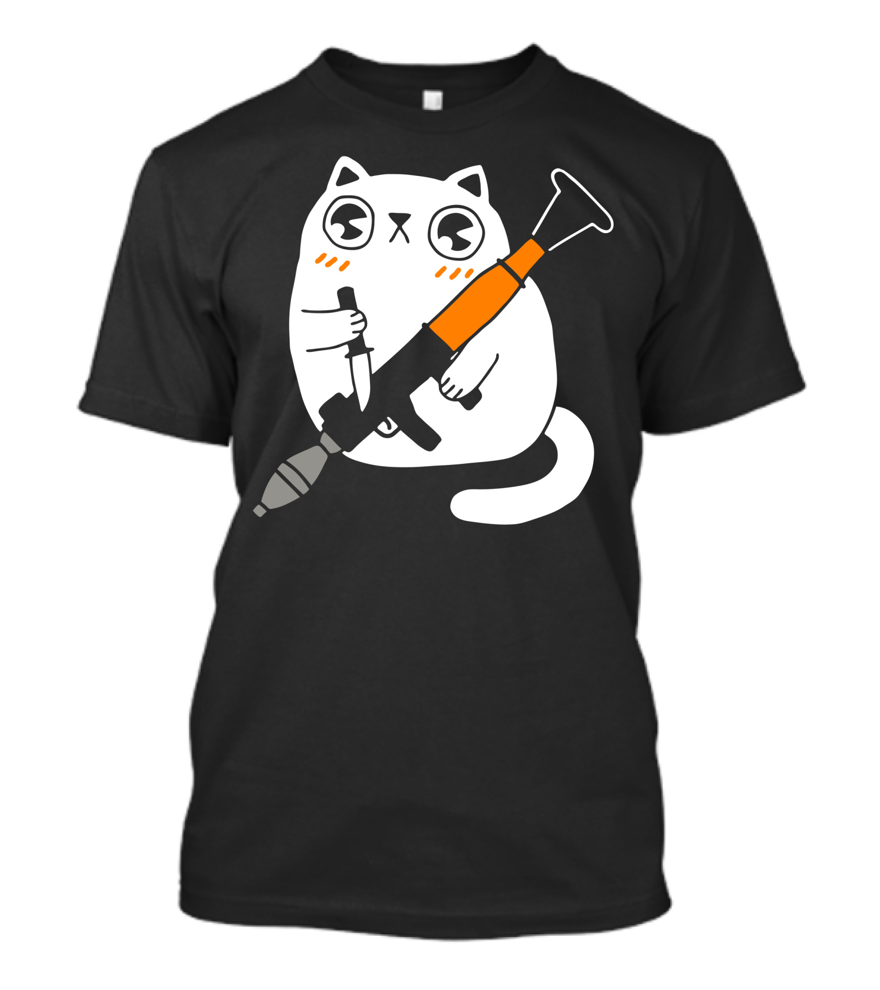 Cuddly Combat Cat RPG Humor T-Shirt