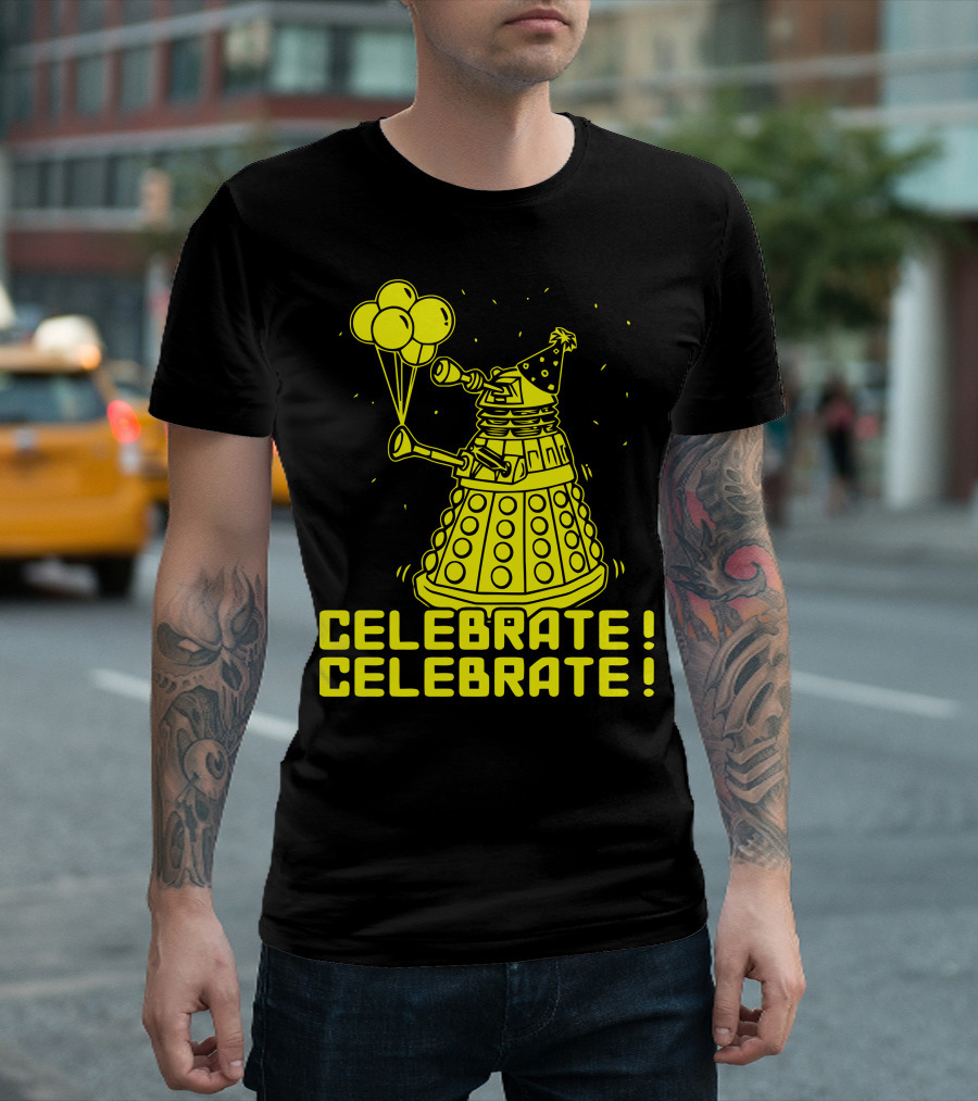 Dalek Celebrate Celebrate Party Balloons T-Shirt