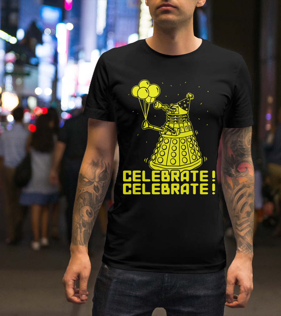 Dalek Celebrate Celebrate Party Balloons T-Shirt