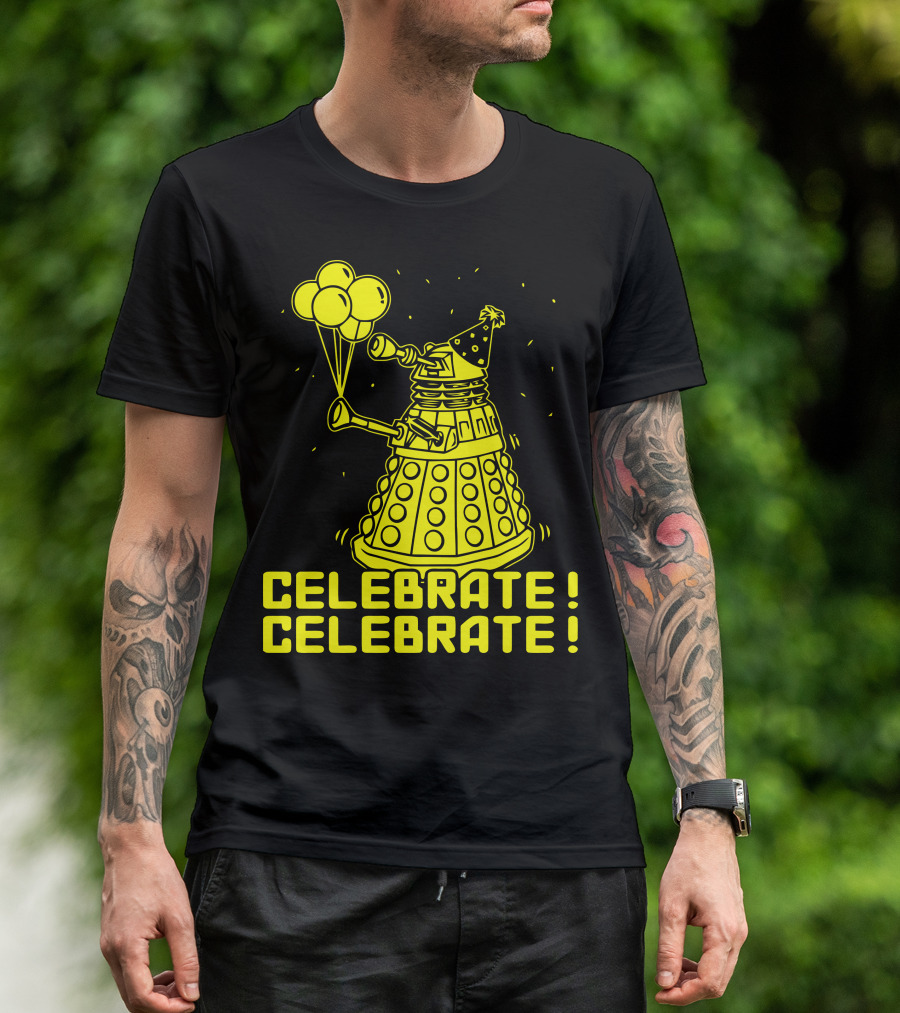 Dalek Celebrate Celebrate Party Balloons T-Shirt
