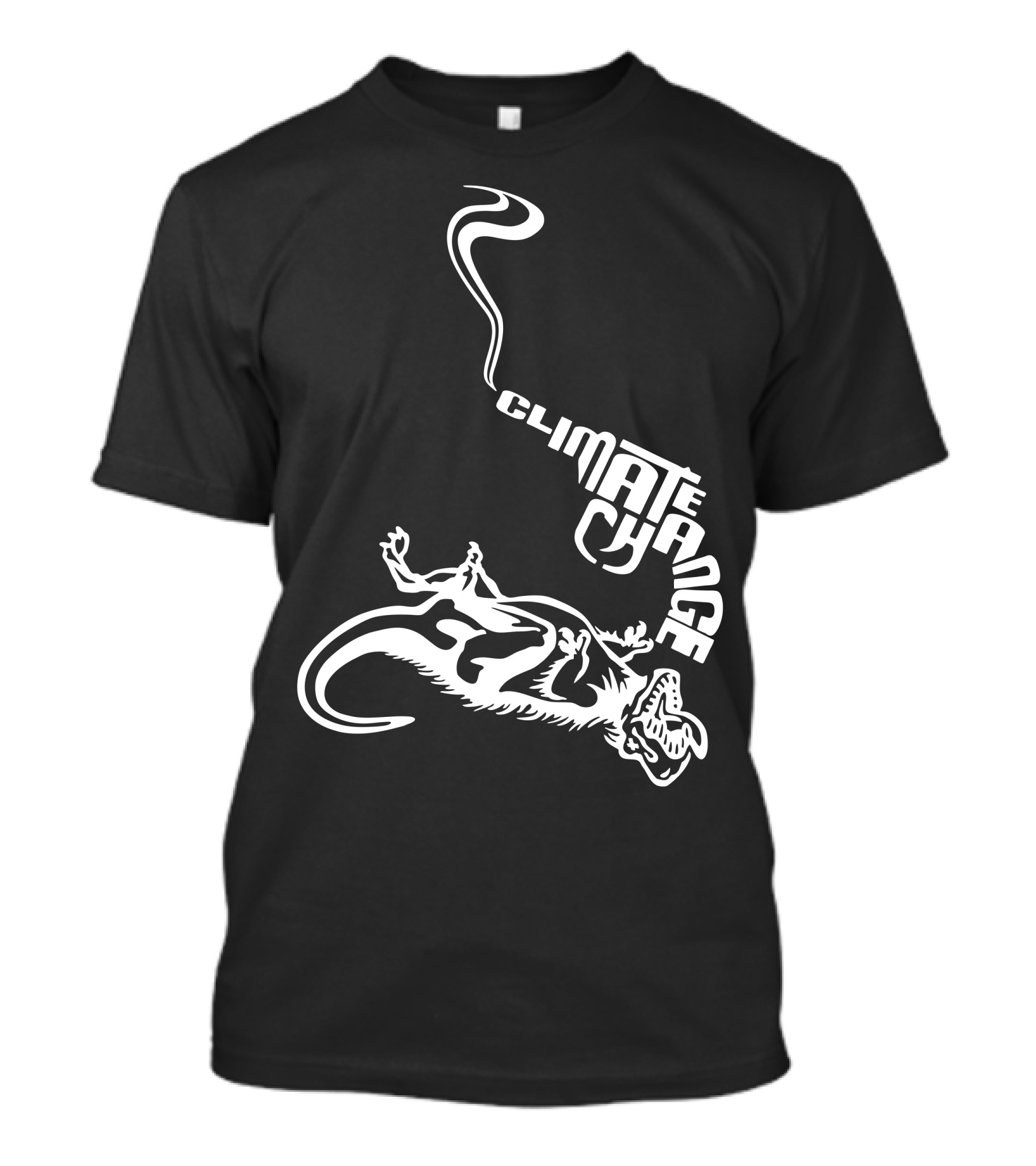 Dead Dino Climate Change Dark T-Shirt