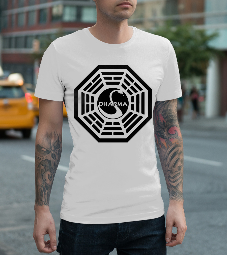 Dharma Initiative Swan Station Logo Lost Series T-Shirt