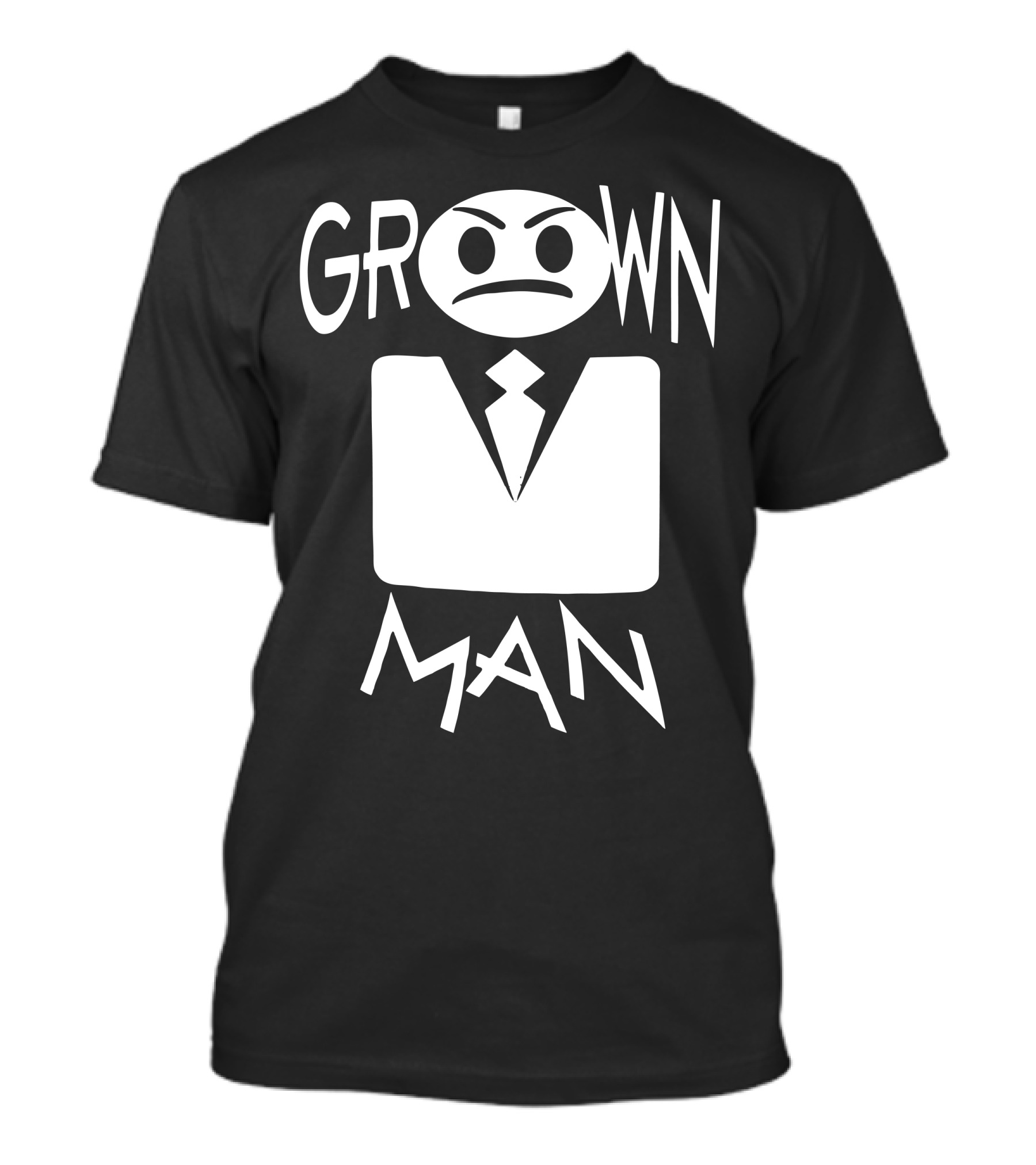 Grown Man Serious Suit Face Emoticon T-Shirt