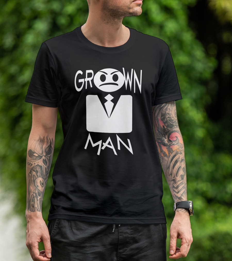 Grown Man Serious Suit Face Emoticon T-Shirt