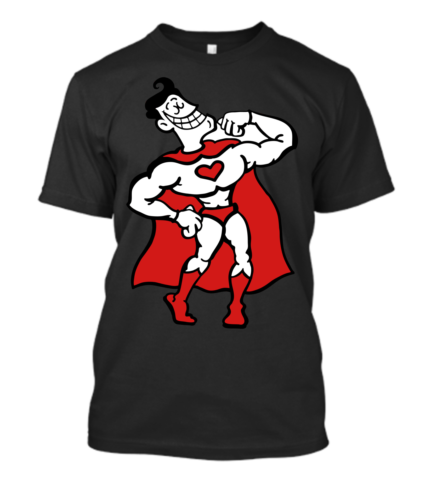 Hero Of Love Muscle Heart Cape T-Shirt
