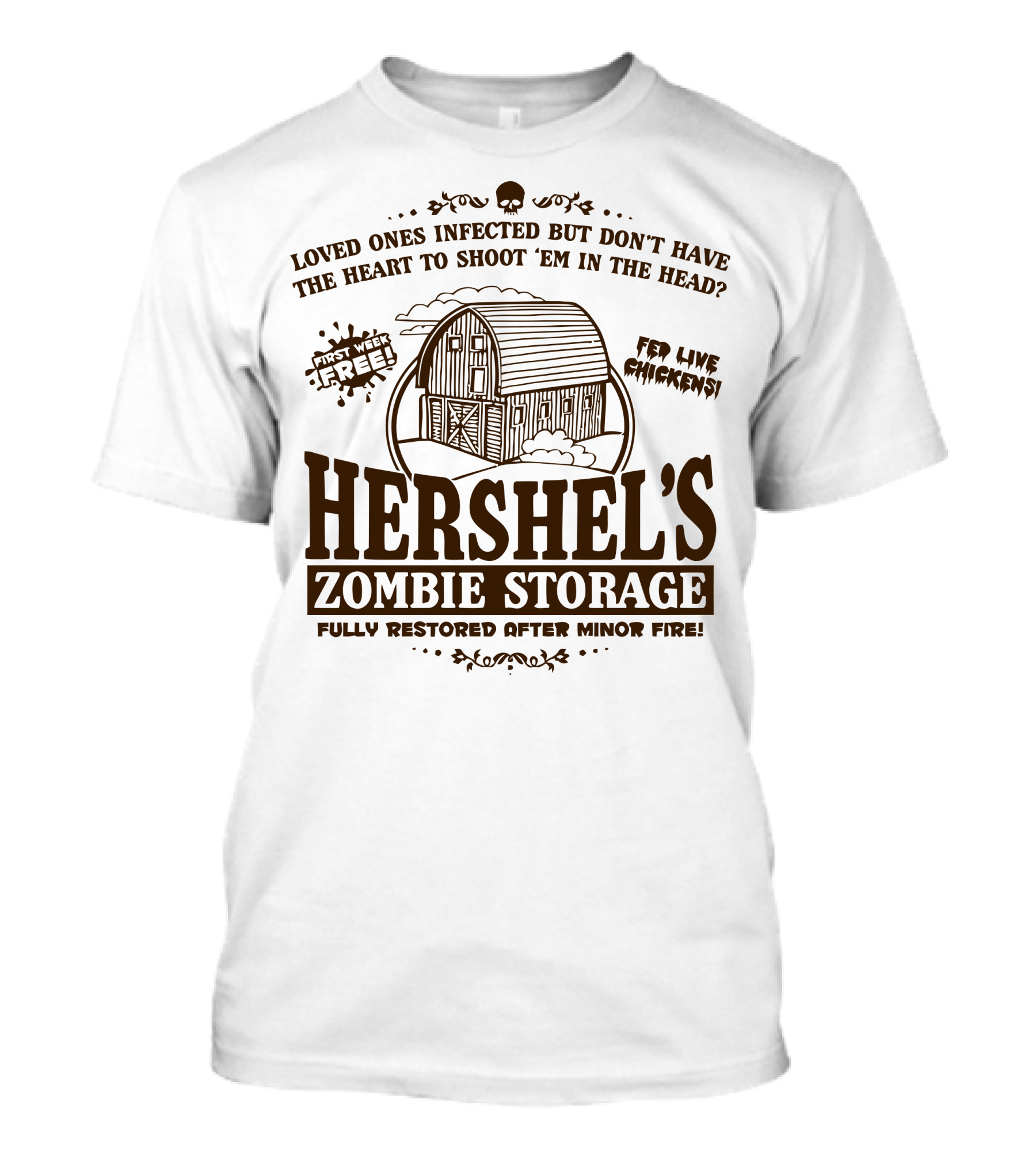 Hershel's Zombie Storage Fully Restored After Minor Fire T-Shirt