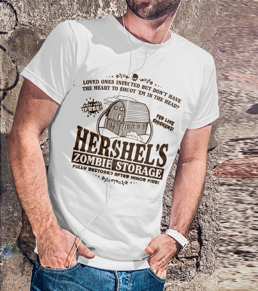 Hershel's Zombie Storage Fully Restored After Minor Fire T-Shirt