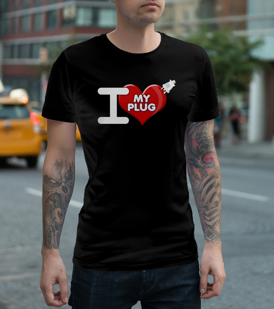 I Heart My Plug With Heart And Plug T-Shirt