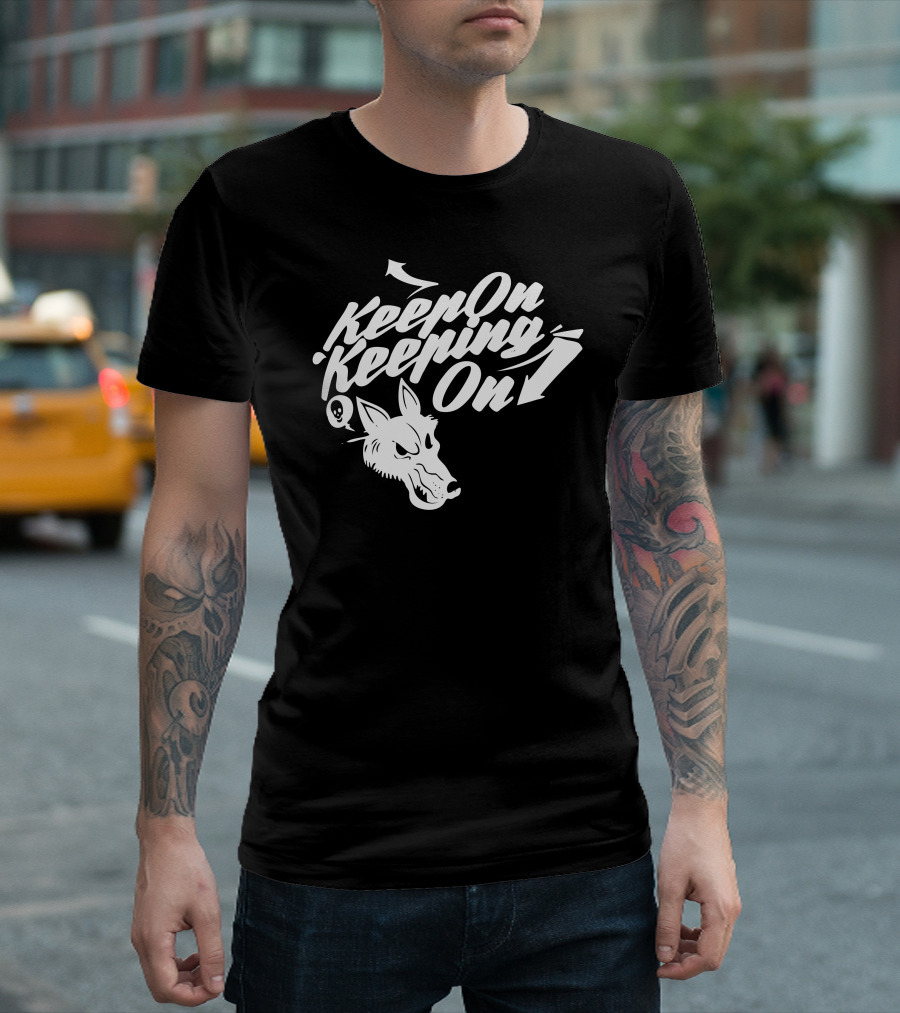 Keep On Keeping On Wolf Head T-Shirt