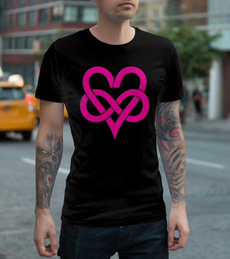 Love Infinity Heart Symbol Pink T-Shirt