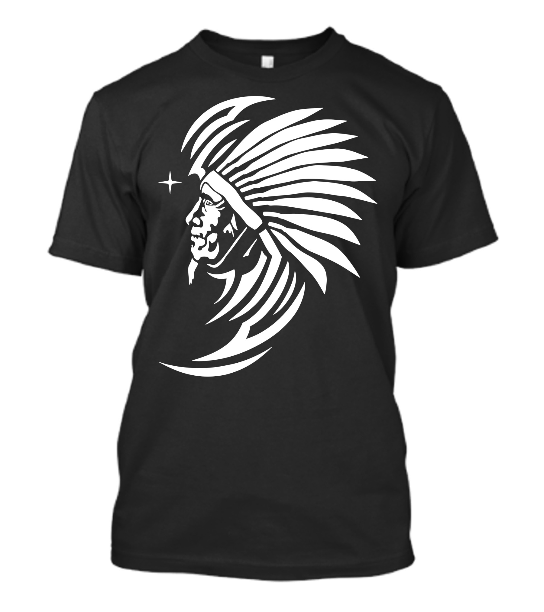 Ornament Indian Headdress Profile Star T-Shirt