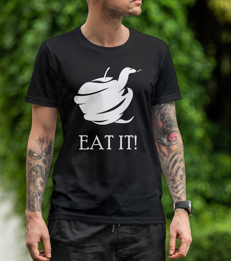 Poison Apple Eat It Snake Wrapped Around Apple T-Shirt
