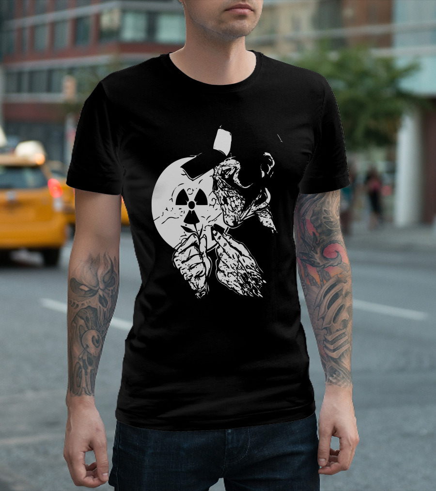 Smoke Man Radioactive Skull Mask T-Shirt
