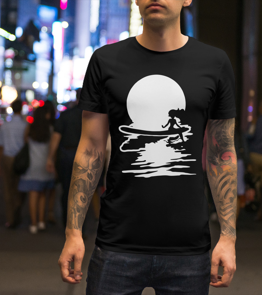 Surf Mermaid Moonlight Reflections T-Shirt