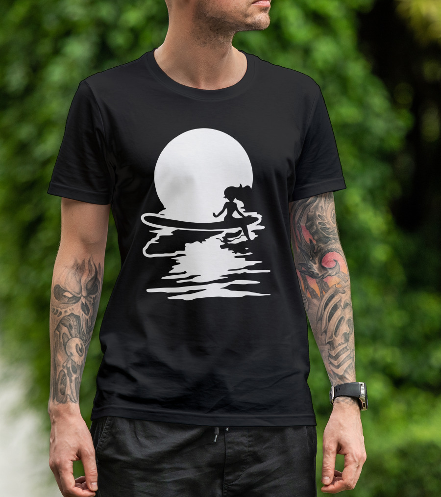 Surf Mermaid Moonlight Reflections T-Shirt