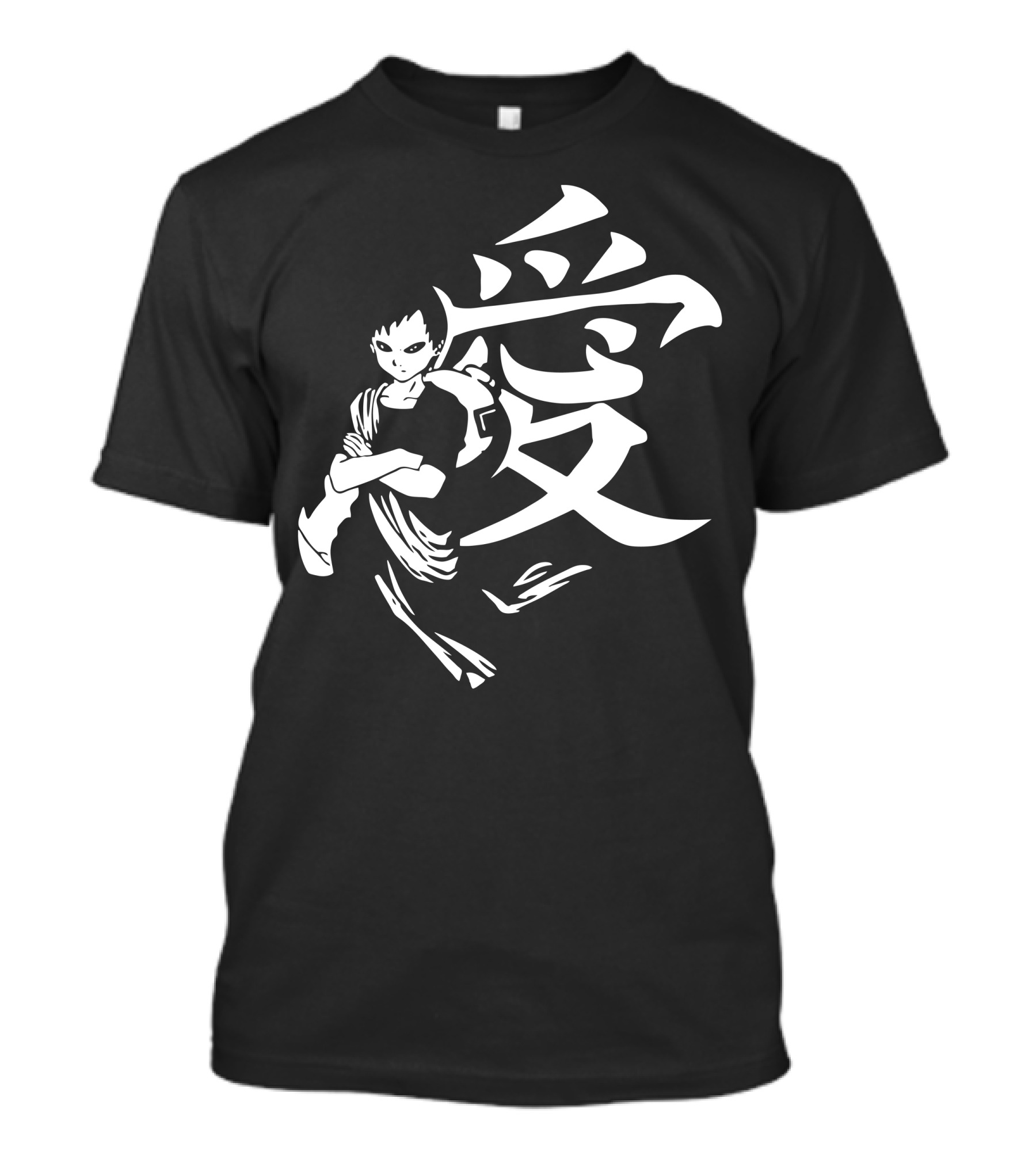 Shinobi Ninja Anime Character With Japanese Kanji T-Shirt
