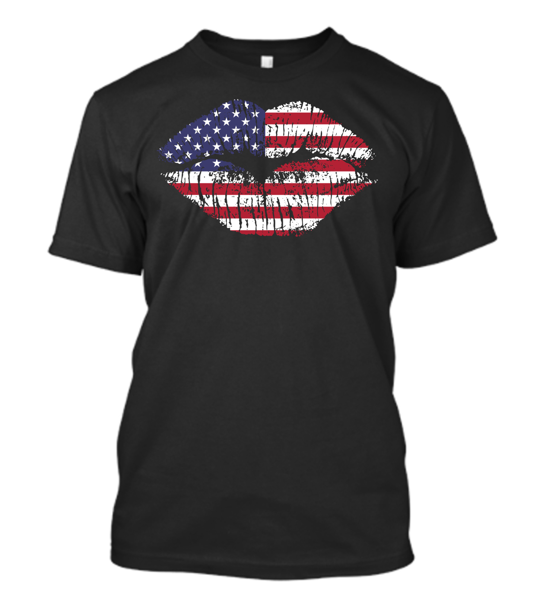 Usa Flag Lips T-Shirt