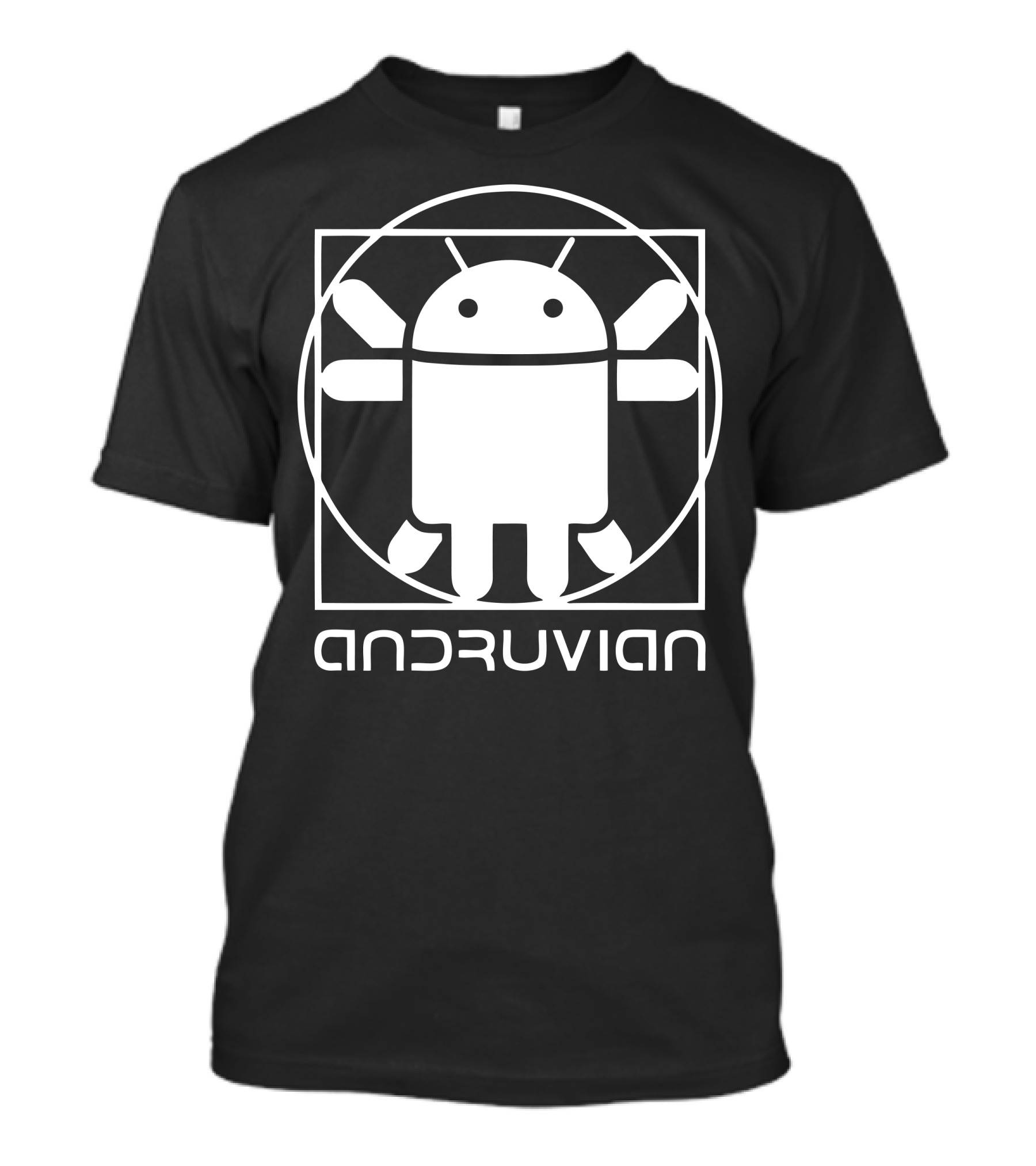 Andruvian Droid Robot Geometric Circle T-Shirt