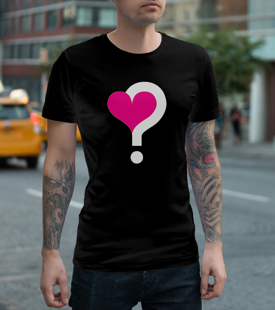 Who Could Captivate My Heart Question Mark Heart T-Shirt