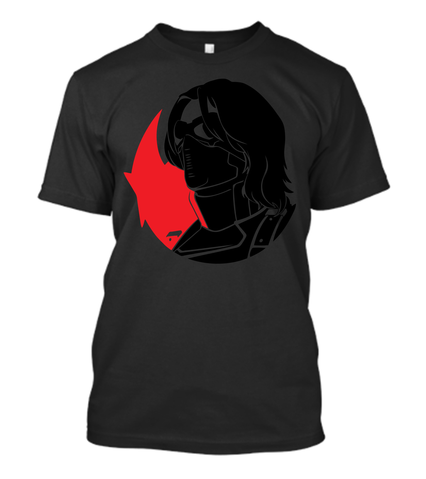 Winter Soldier Silhouette With Red Star T-Shirt