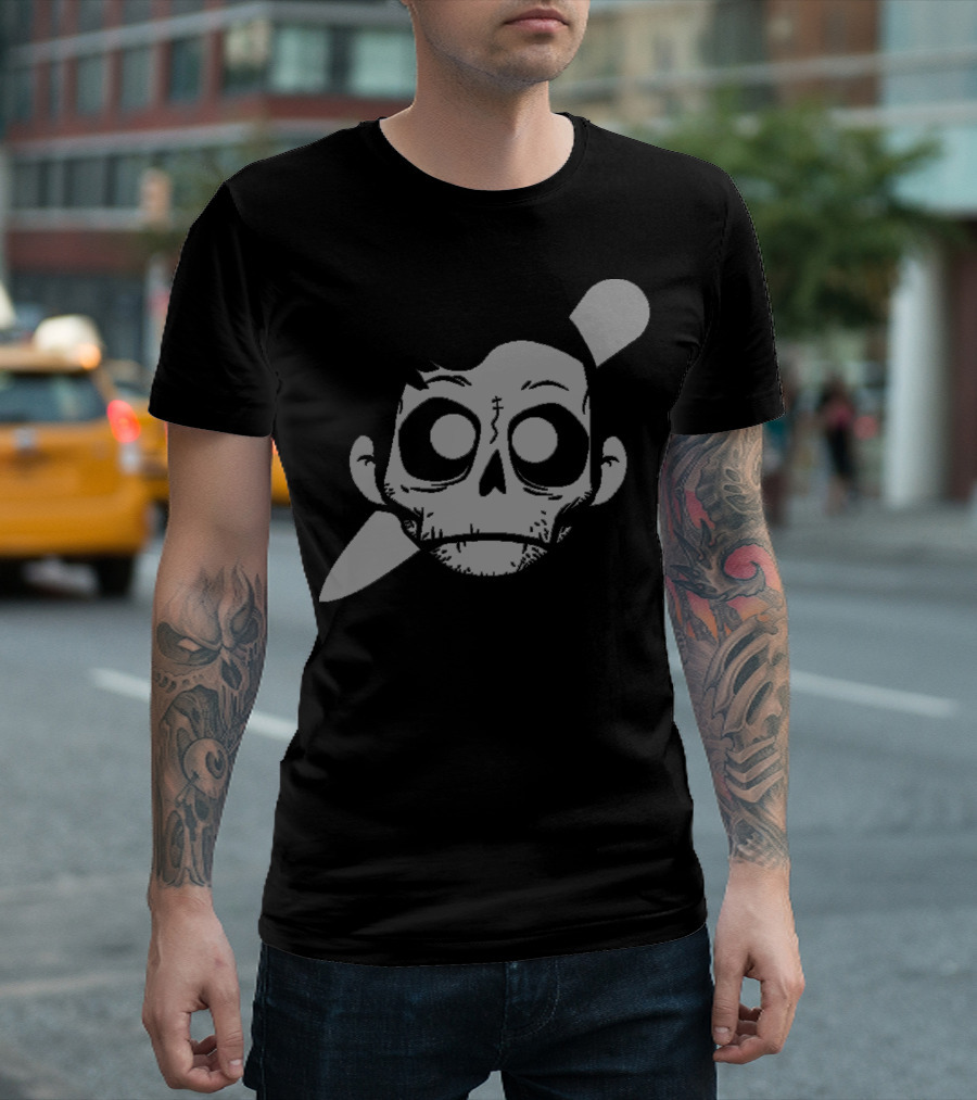 Zomboy Knife Skull Face With Knife T-Shirt