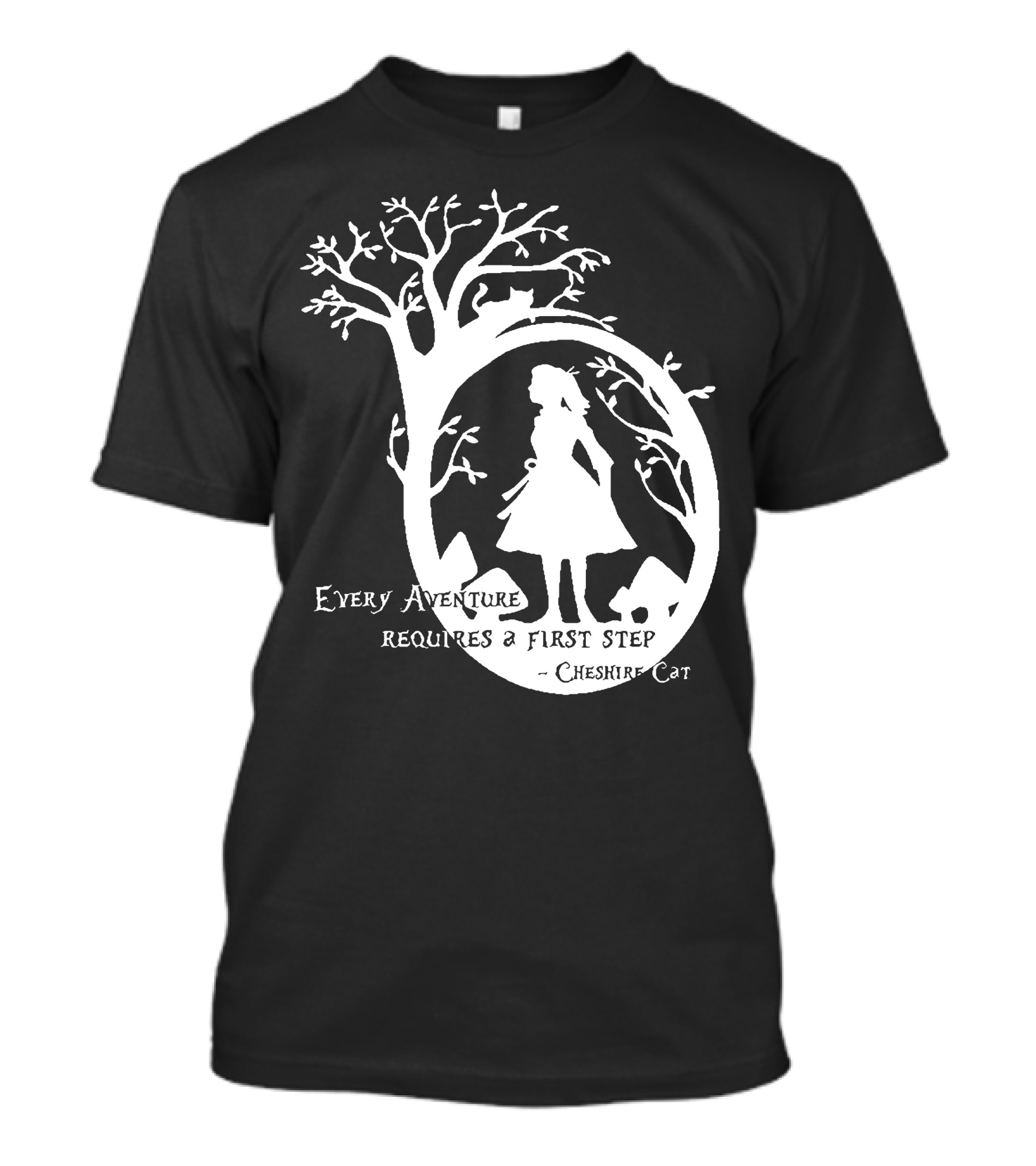 Every Adventure Requires A First Step Cheshire Cat Alice In Wonderland T-Shirt