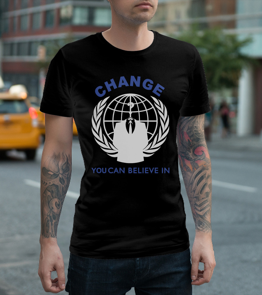 Anonymous Hacker Change You Can Believe In Revolution T-Shirt