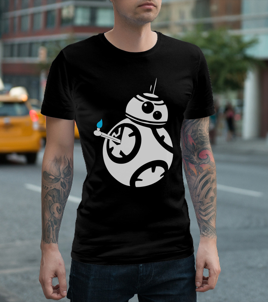 Bb 8 Droid Thumbs Up with Lighter Flame T-Shirt