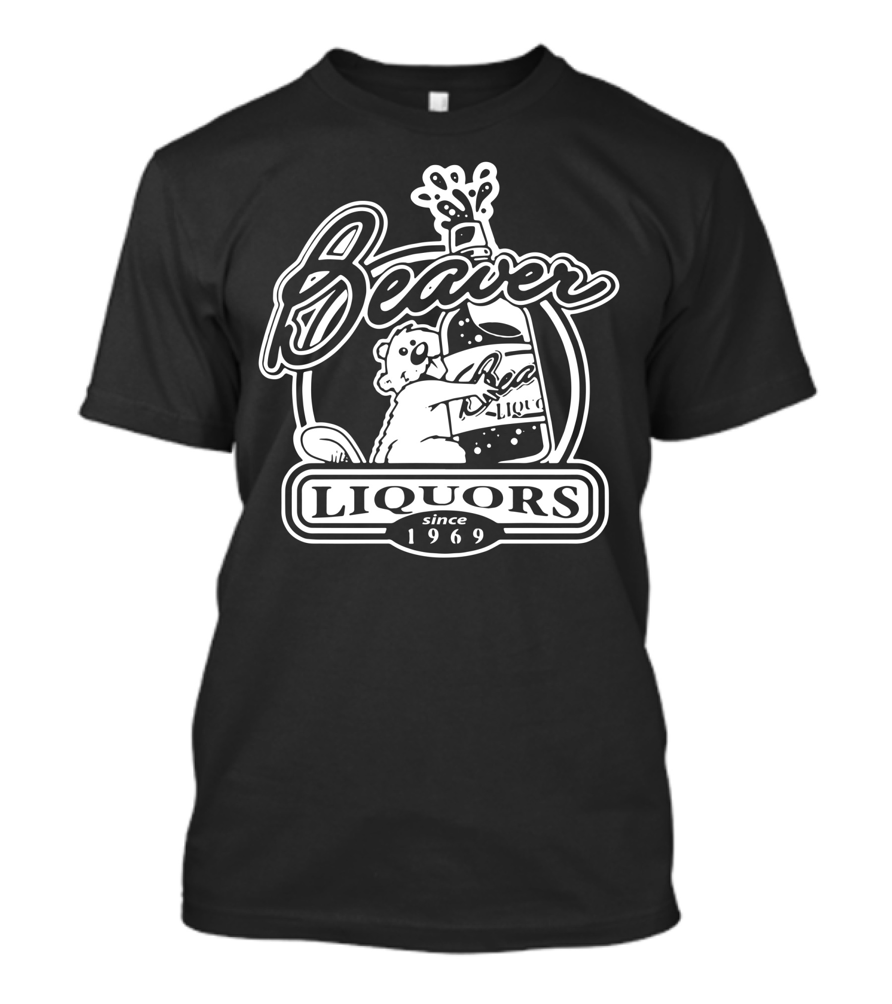 Beaver Liquors Since 1969 Bottle T-Shirt