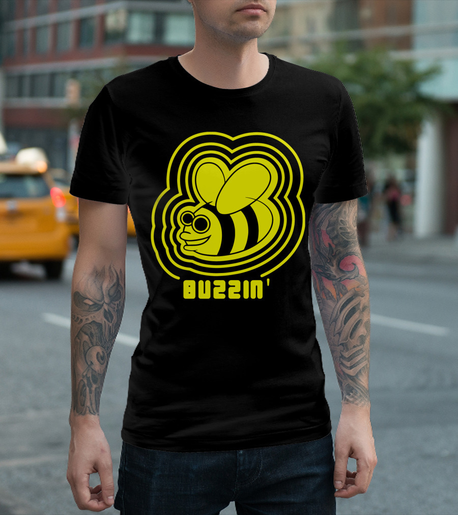 Buzzin' Retro Bee With Sunglasses T-Shirt