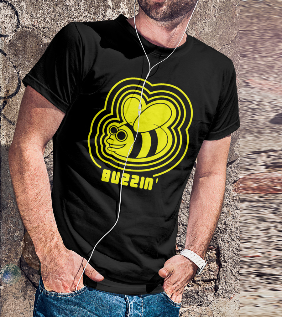Buzzin' Retro Bee With Sunglasses T-Shirt