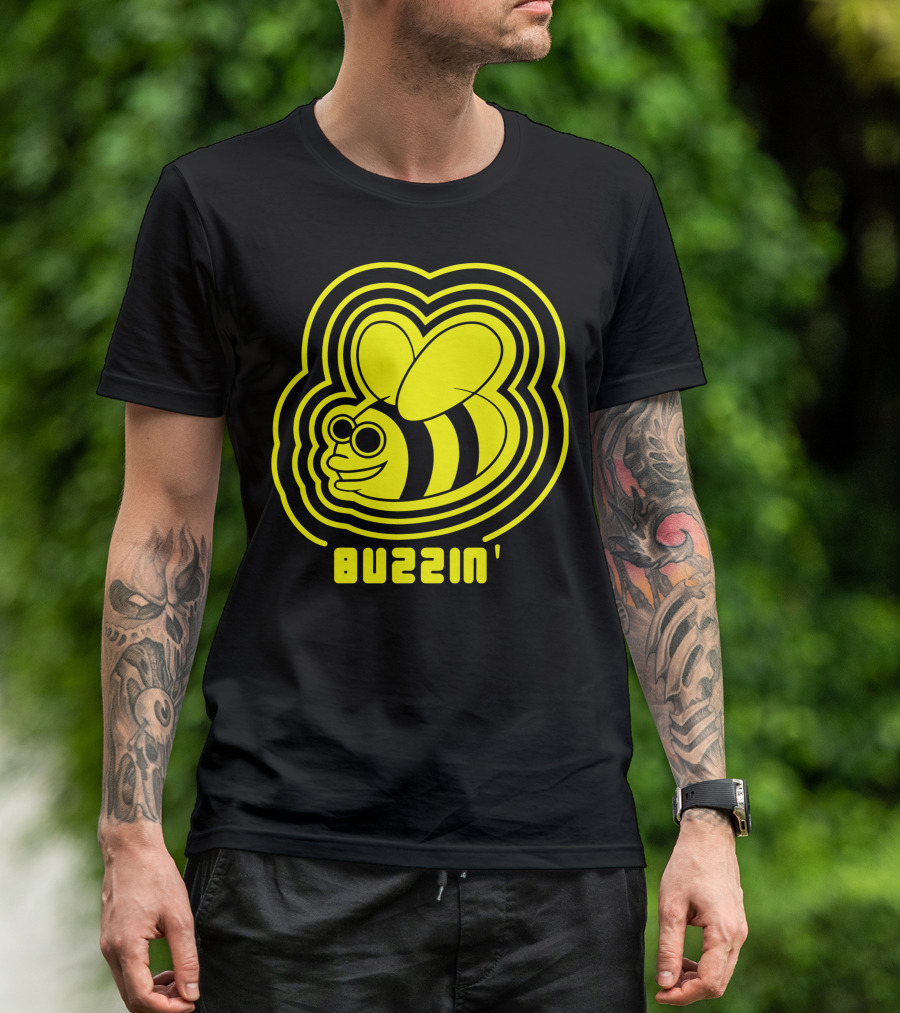 Buzzin' Retro Bee With Sunglasses T-Shirt