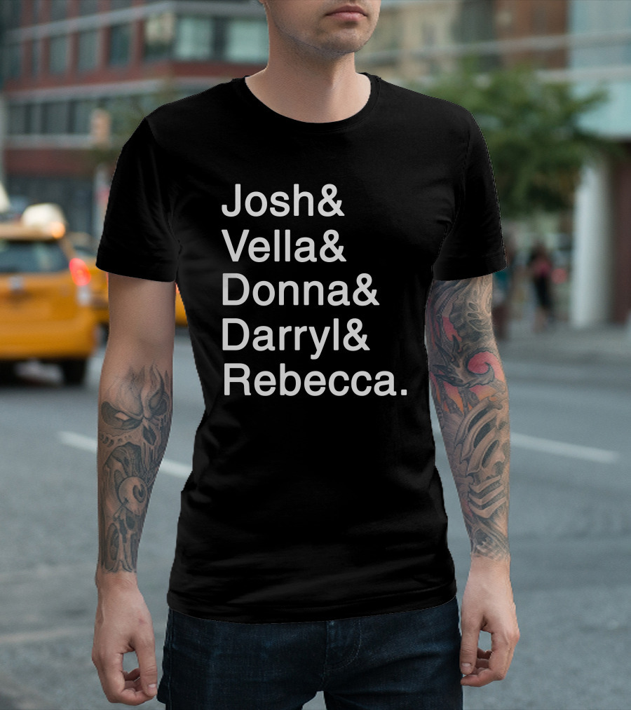 Josh Vella Donna Darryl Rebecca Craxy Ex List T-Shirt