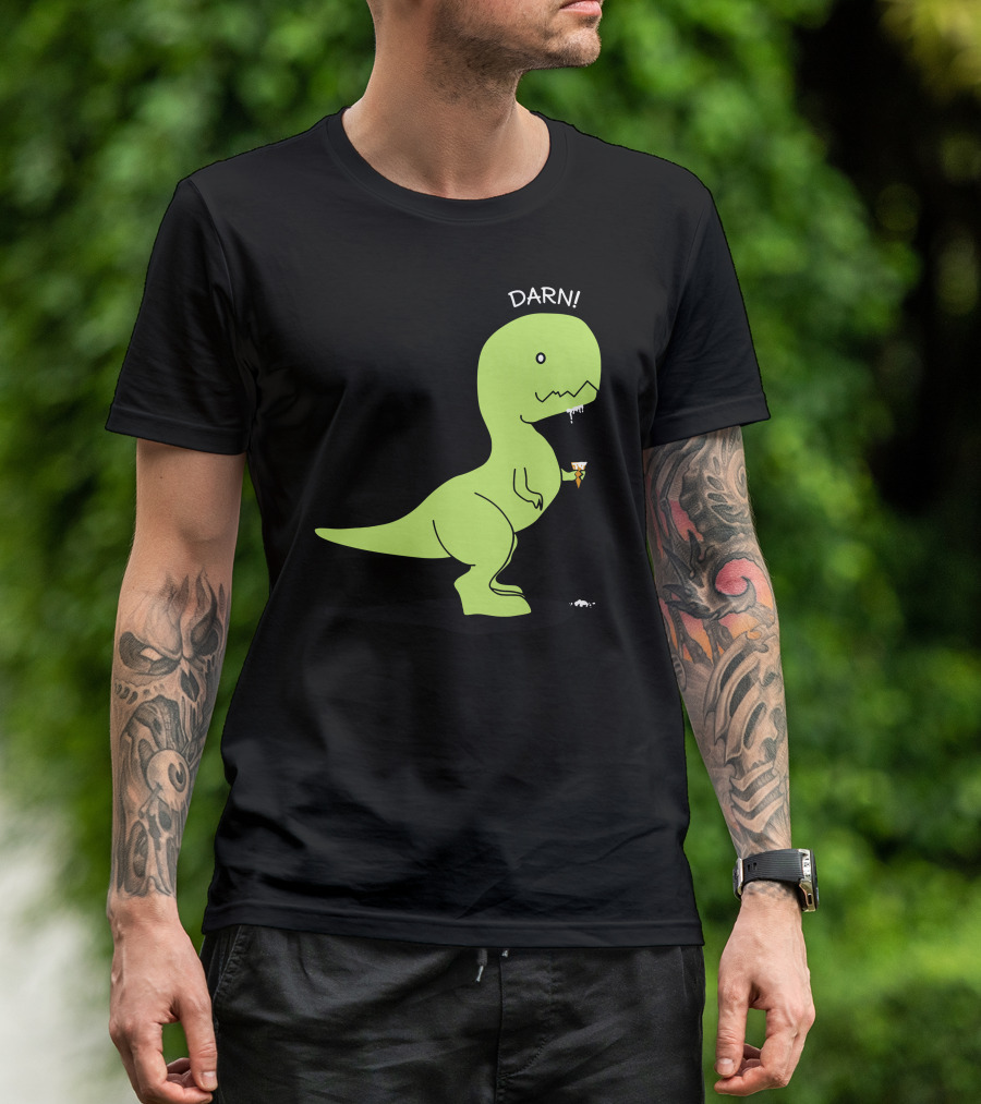 Darn Rex Dropping Ice Cream Cone T-Shirt