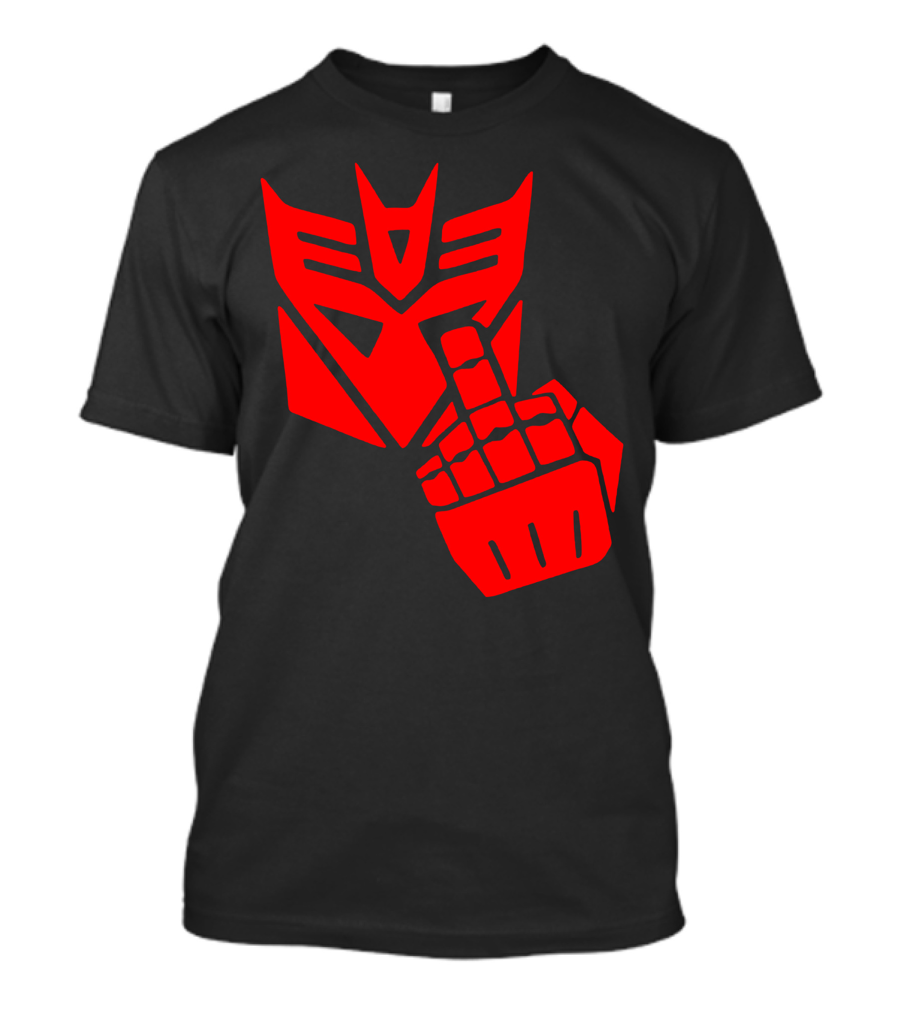 Decepticon Logo Red Robot Gesture T-Shirt