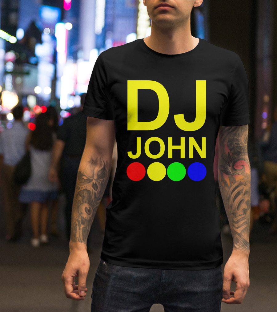DJ John Britain Multicolored Circles T-Shirt