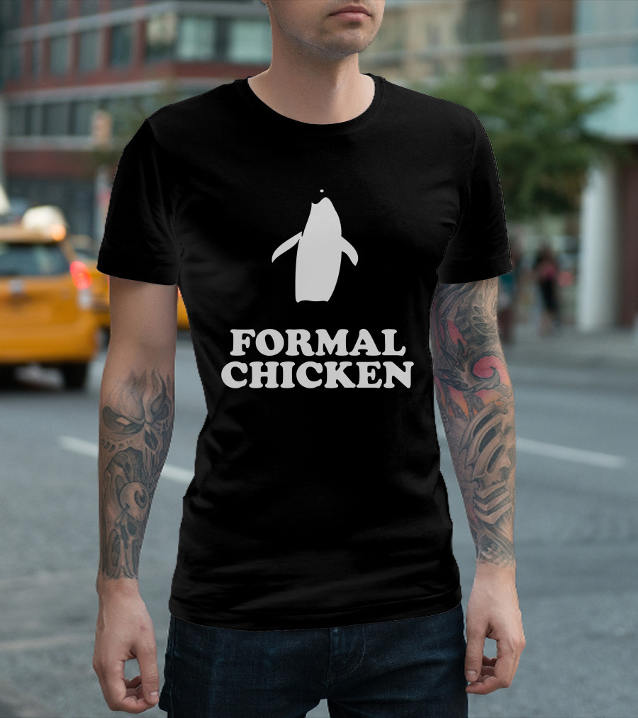 Formal Chicken Penguin Joke T-Shirt