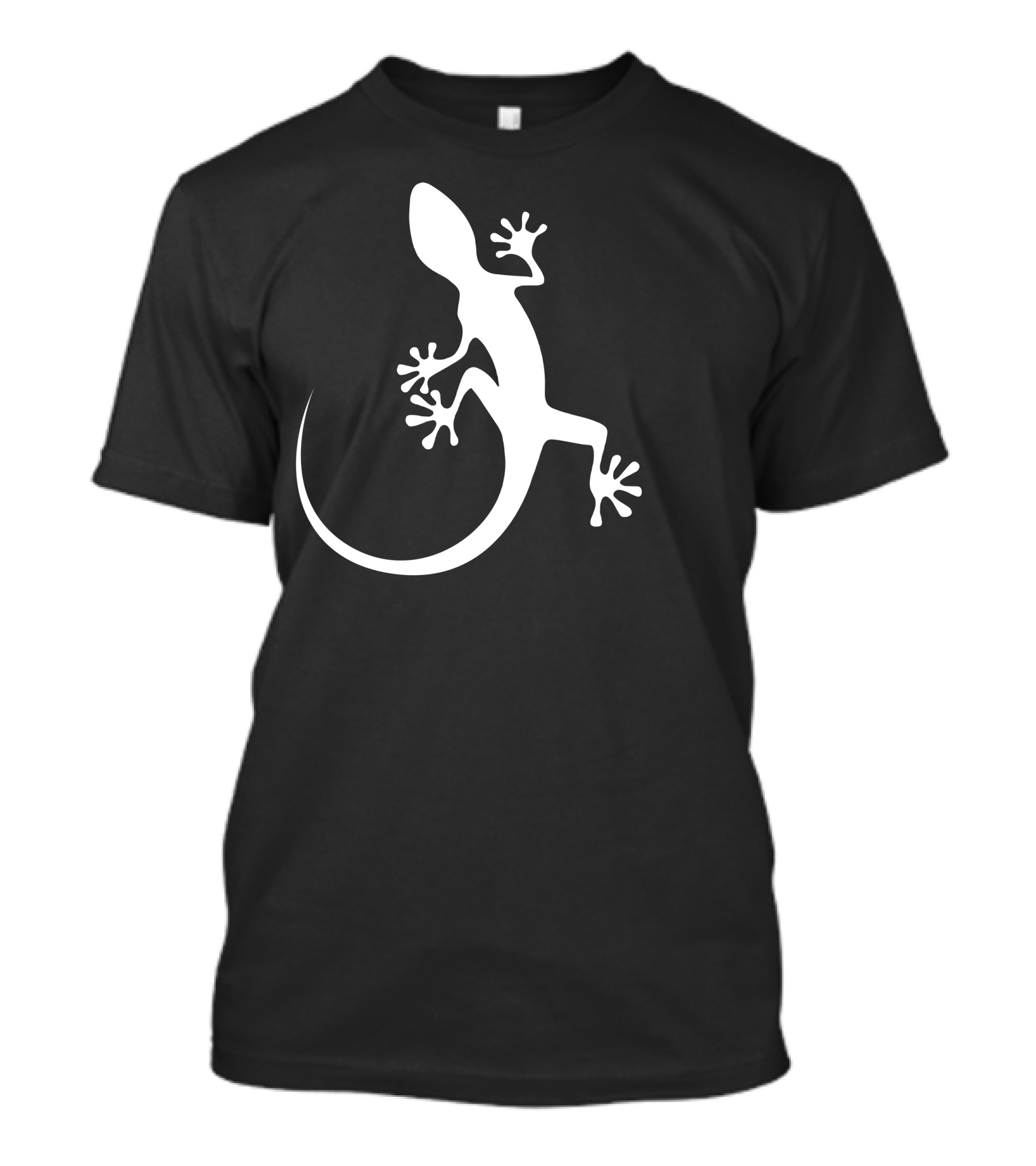 Gecko Lizard Silhouette Climbing T-Shirt