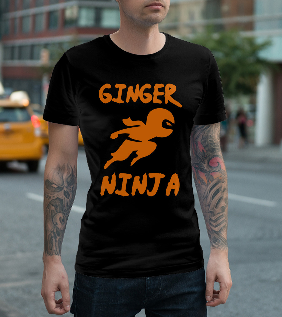 Ginger Ninja Leaping Action T-Shirt