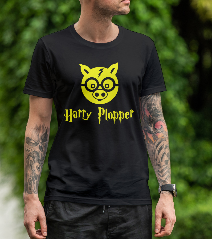 Harry Plopper Pig Wizard Glasses LightningBolt T-Shirt