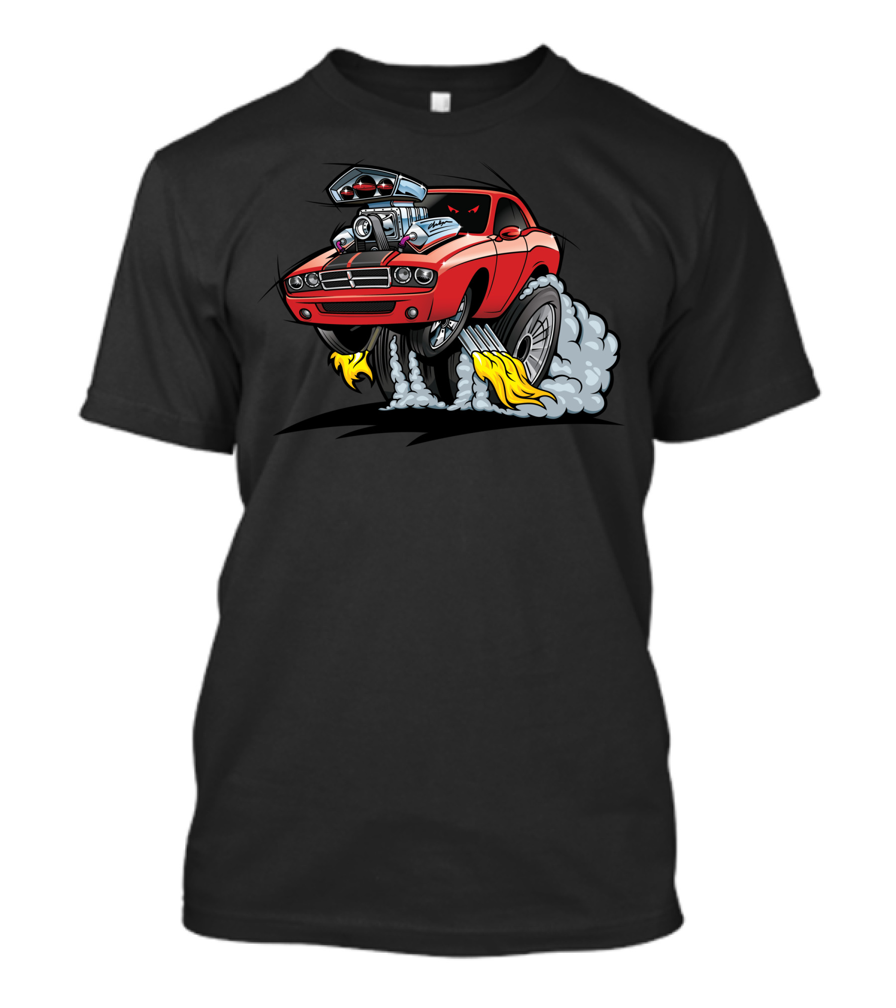 Hot Road Muscle Car Racing Firepower Burnout T-Shirt