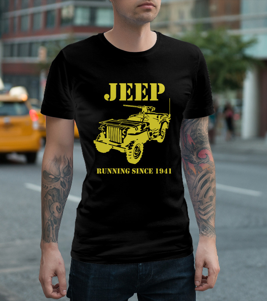 Jeep Army Running Since 1941 Vintage Military Vehicle Graphics T-Shirt