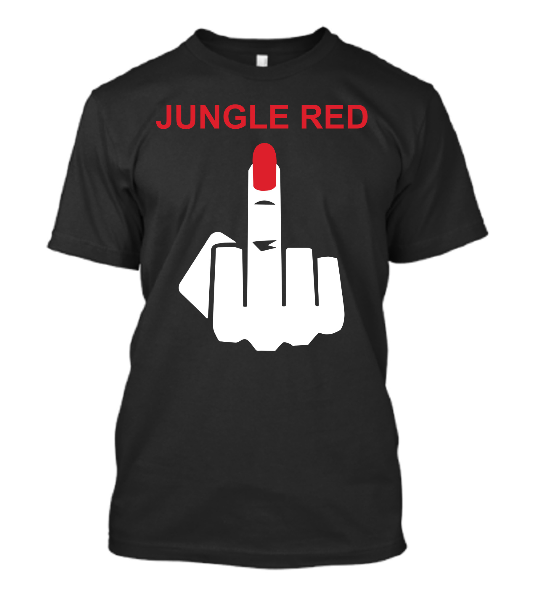 Jungle Red Middle Finger Gesture T-Shirt