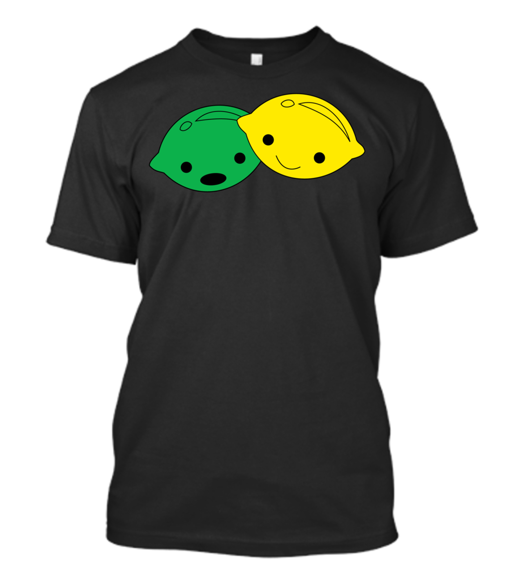 Lemon Lime Cartoon Fruit Faces T-Shirt