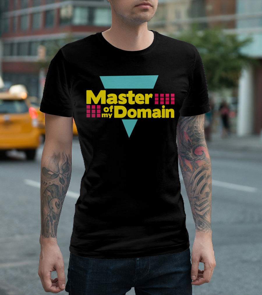 Master of My Domain 90s Retro Style Triangular T-Shirt