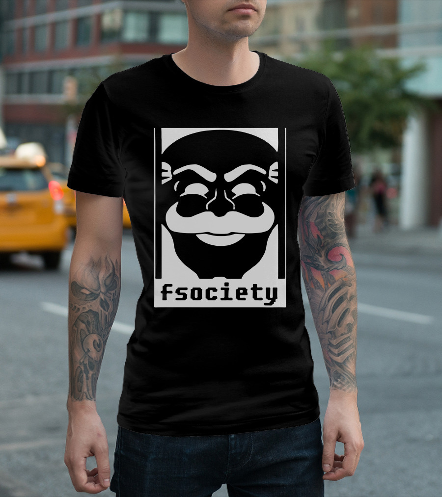 Mr Robot TV Series Fsociety Mask Banksy T-Shirt