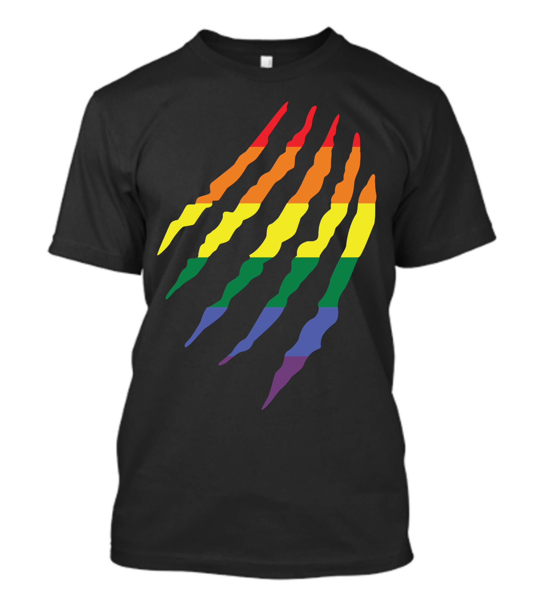 Rainbow Claw Mark Stripes T-Shirt