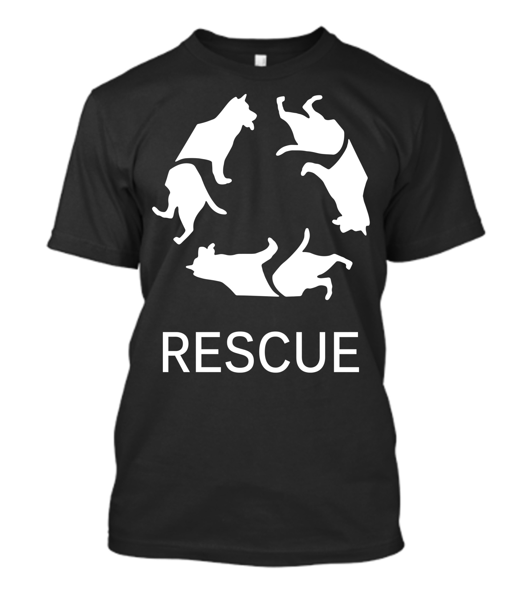 RESCUE Cats Circle T-Shirt